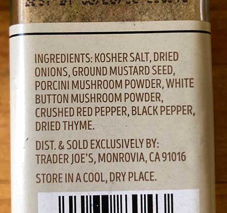 Trader Joe's Mushroom Company Multipurpose Umami Seasoning Blend