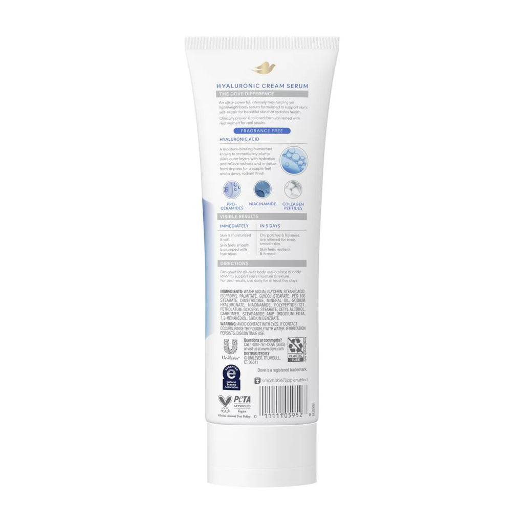 Dove Beauty Hyaluronic and Hydration Cream Serum Body Lotion - 8 fl oz