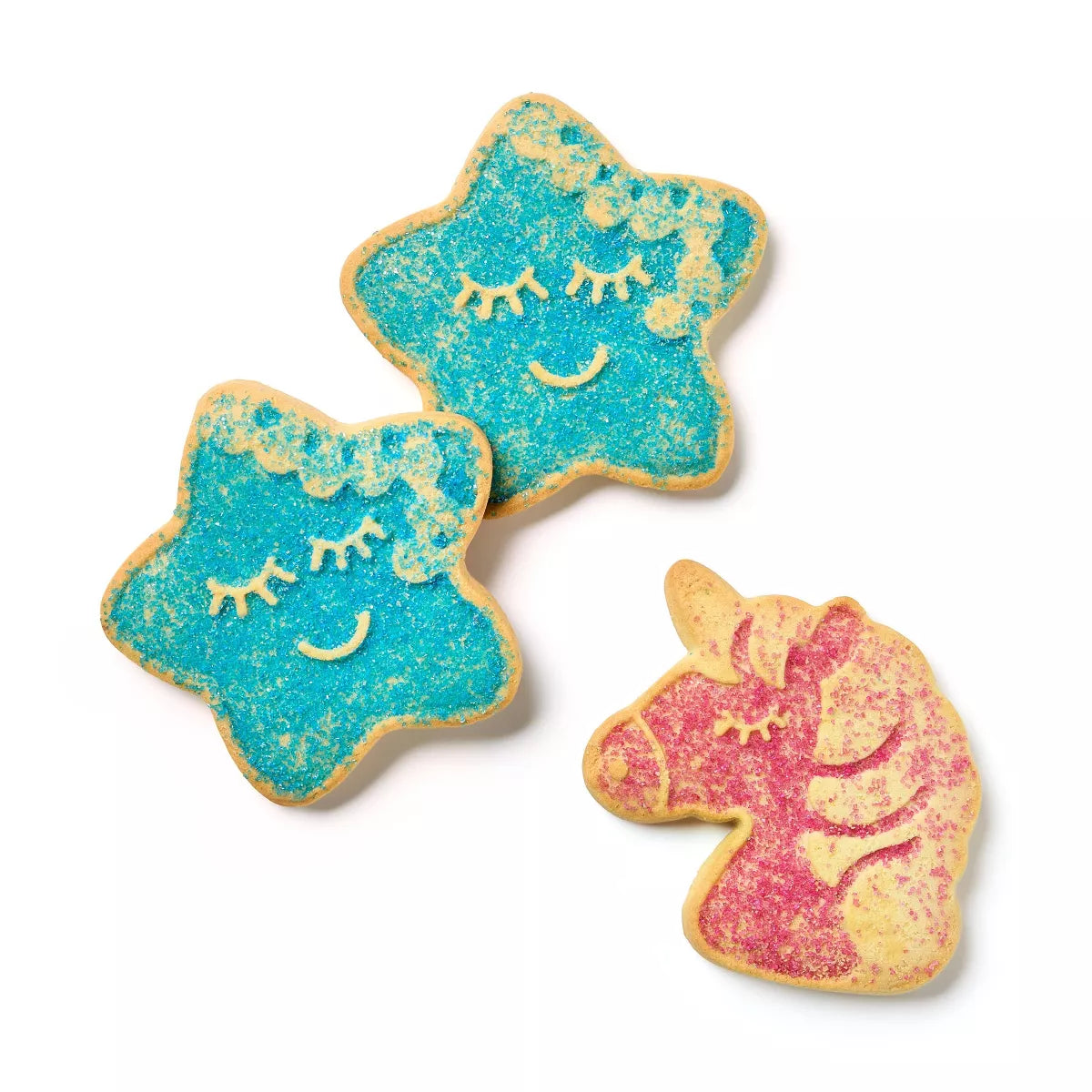Unicorn & Stars Shaped Sugar Cookies - 10oz/10ct - Target Favorite Day