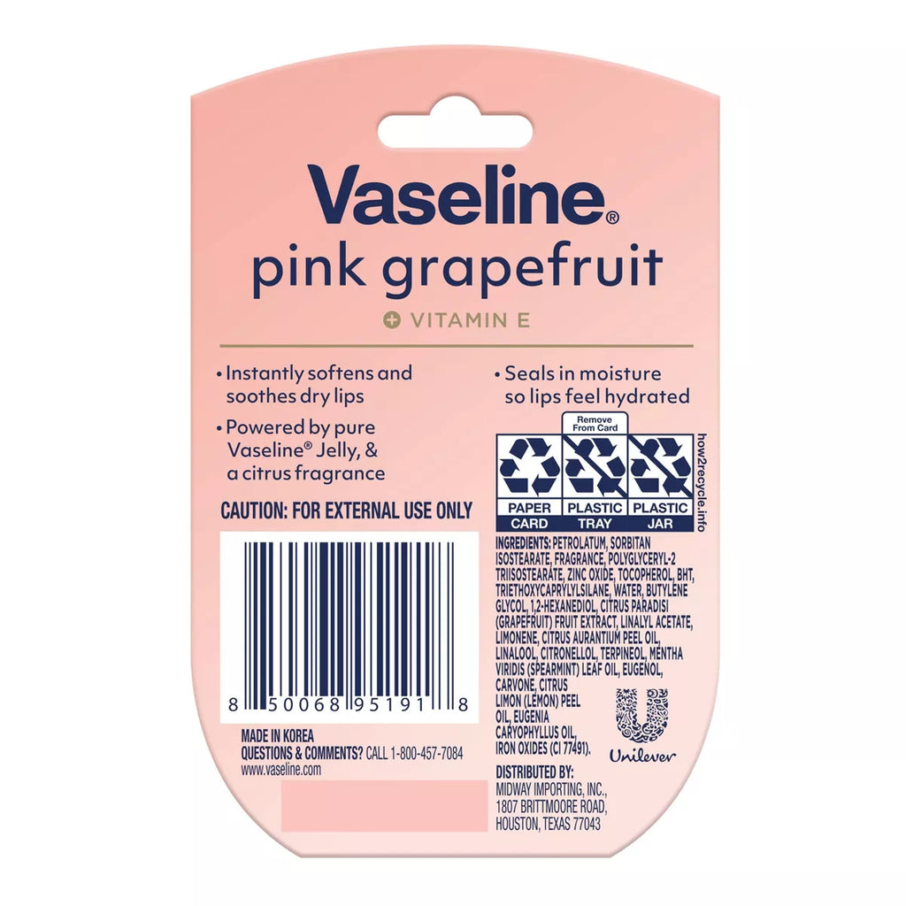 Vaseline Lip Therapy Mini Lip Balm - Pink Grapefruit