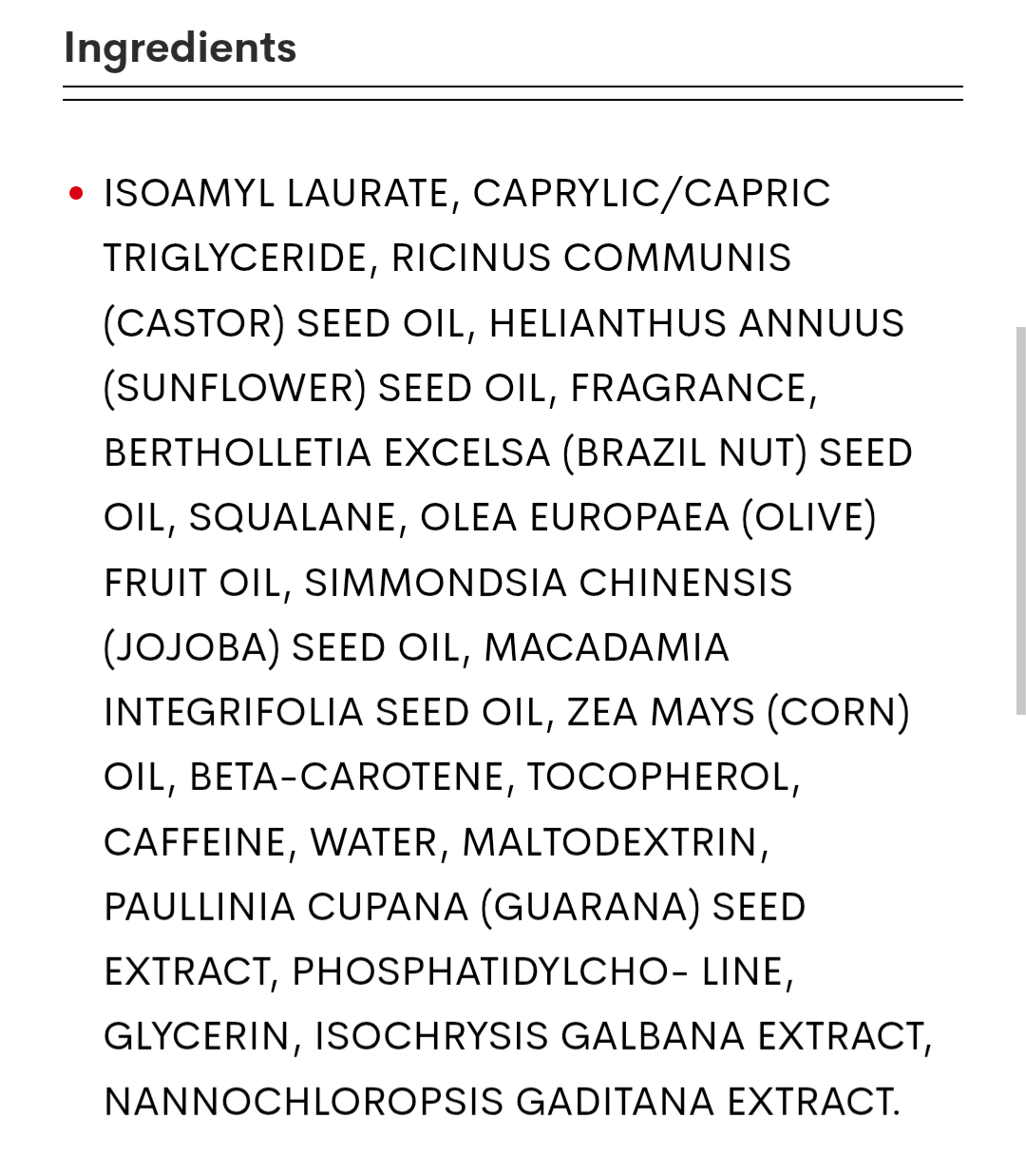 Trader Joe's Brazil Nut Body Oil