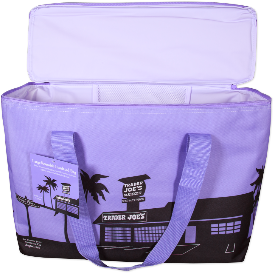 Trader Joe's Dusty Large Lavender Insulated Cooler Tote