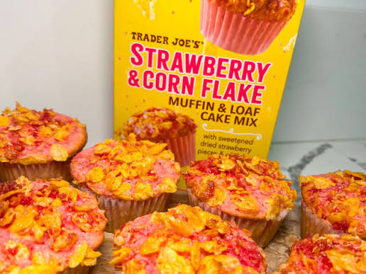 Trader Joe's Strawberry Corn Flake Cake Muffin Loaf Cake Mix