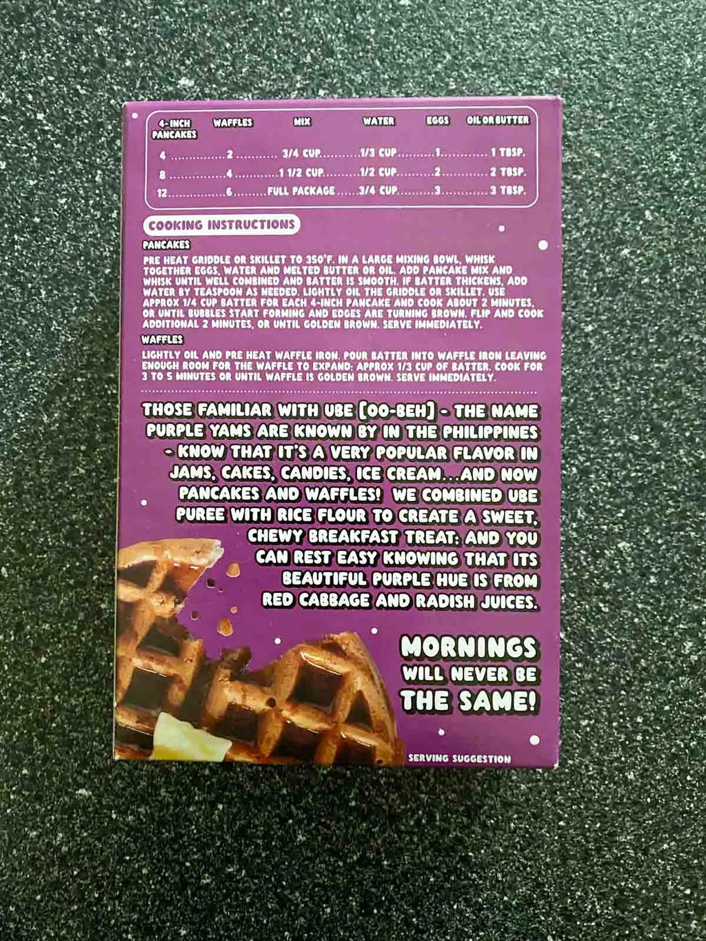 Trader Joe's Ube Mochi Pancake Waffle Mix