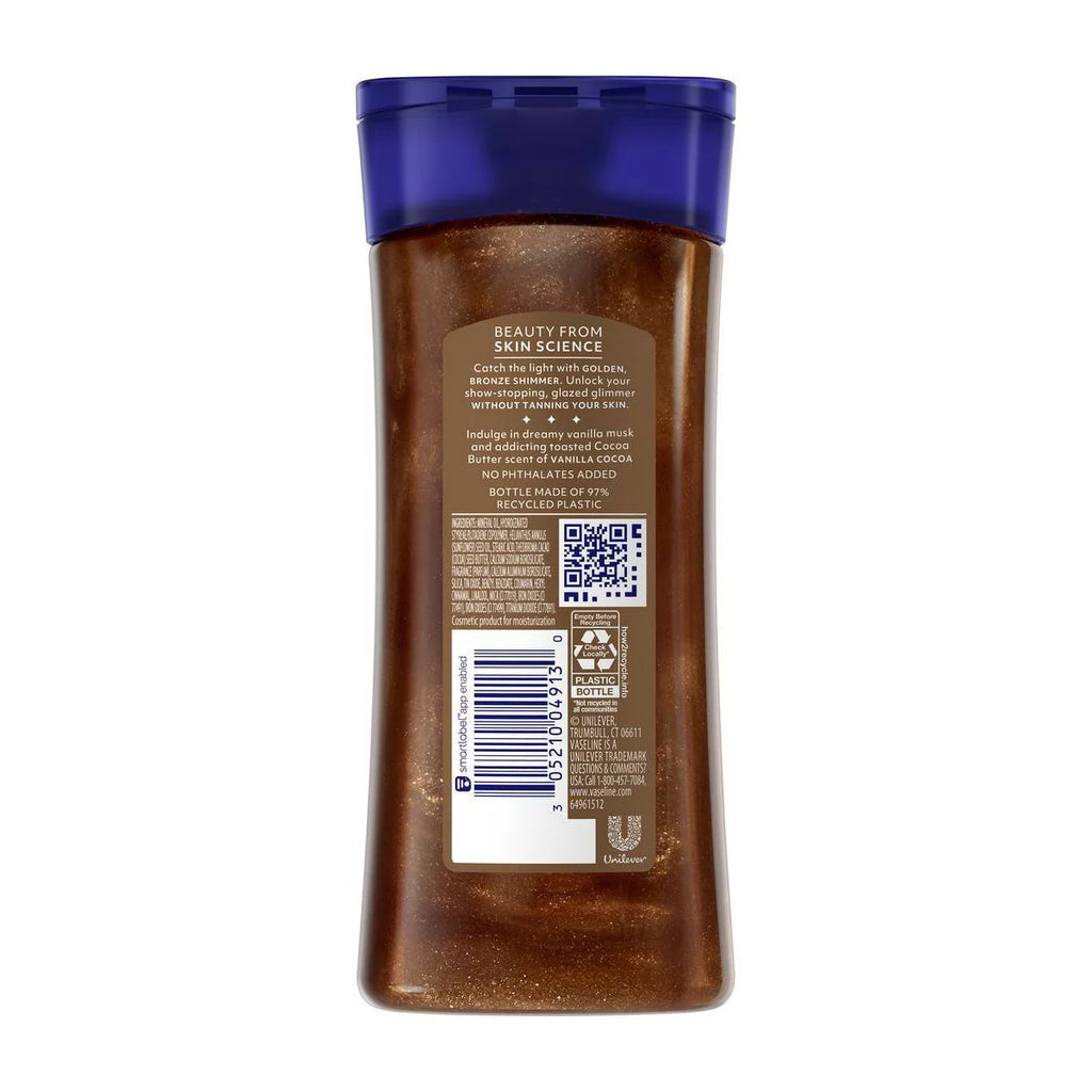 Vaseline Glazed & Glisten Vanilla Cocoa Shimmering Gel Body Oil - Golden Hour