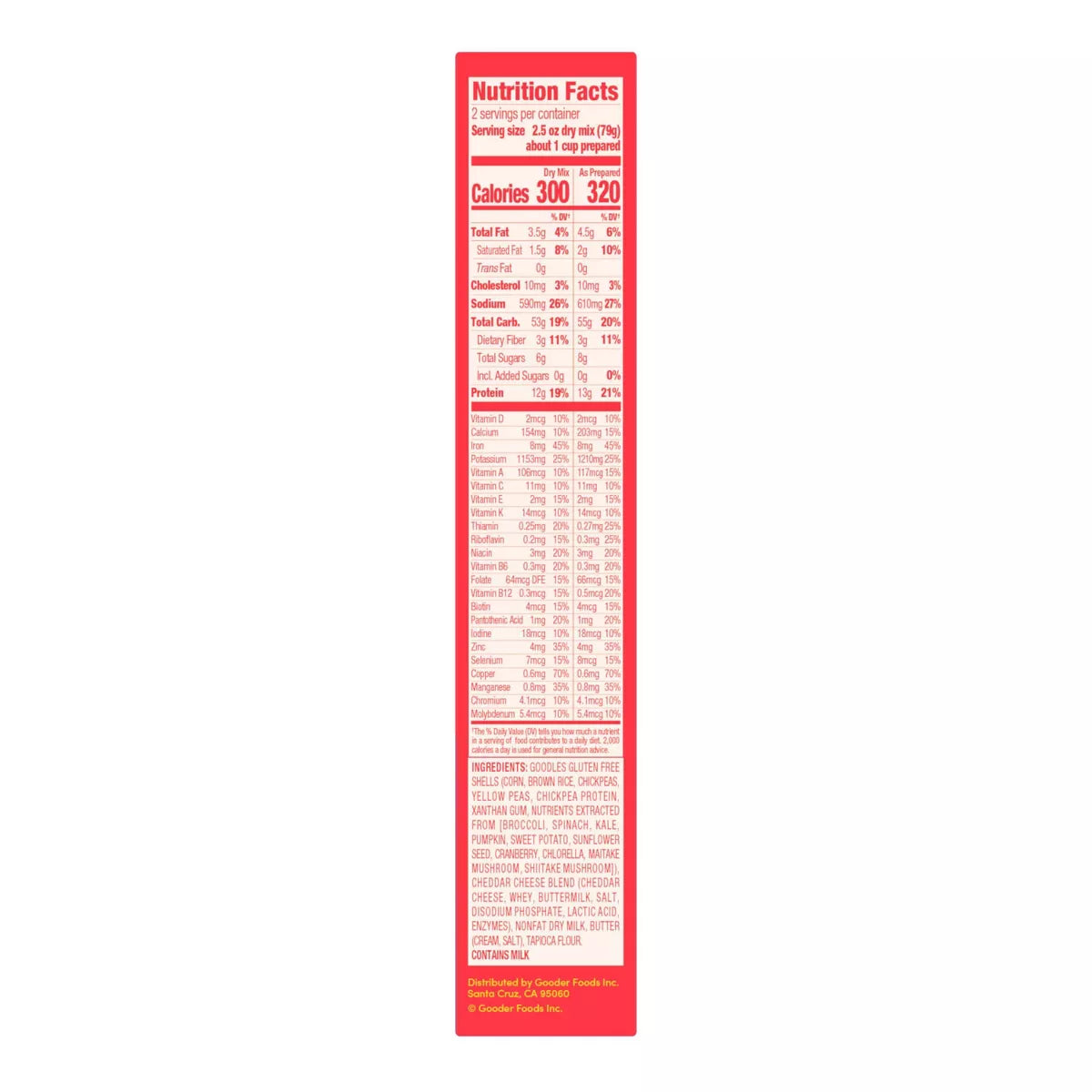 Goodles Shella Good Gluten Free Aged White Cheddar Protein Mac and Cheese