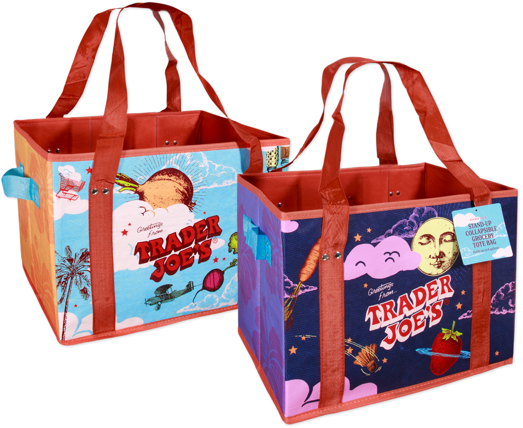 Trader Joe's Stand Up Collapsable Grocery Tote