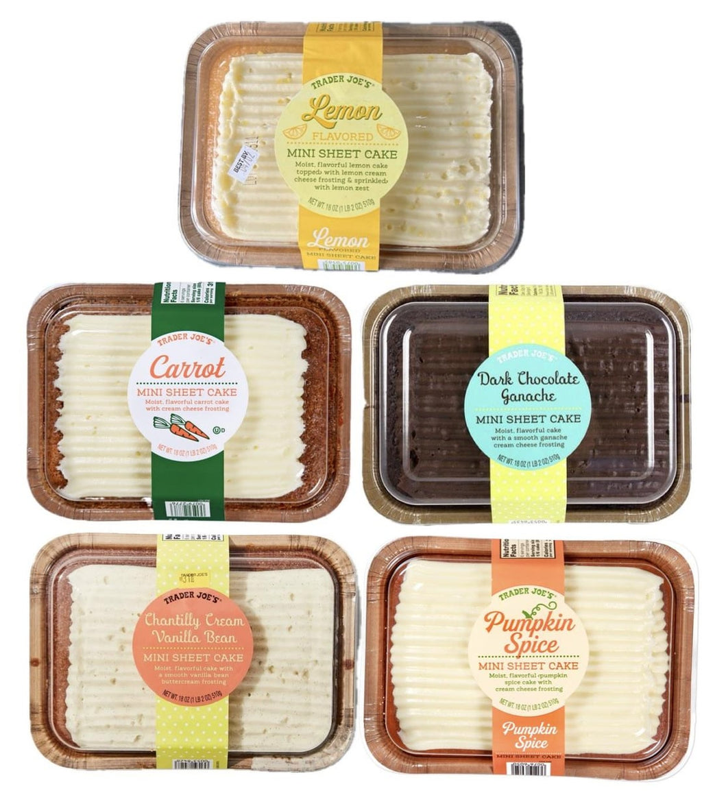 Trader Joe's Mini Sheet Cake - Yellow Gluten Free with Chocolate Frosting