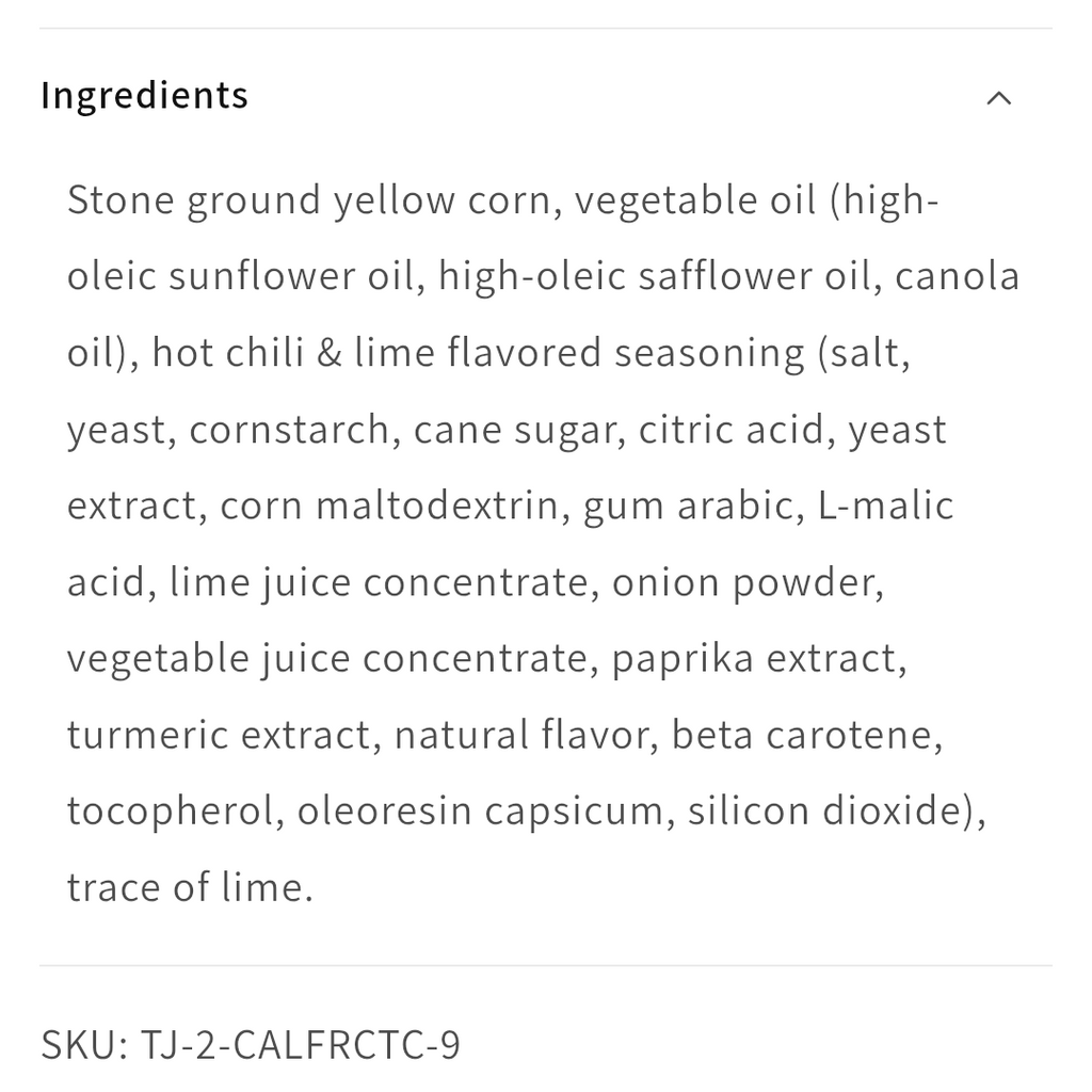 Trader Joe's Chili Lime Flavored Rolled Corn Tortilla Chips