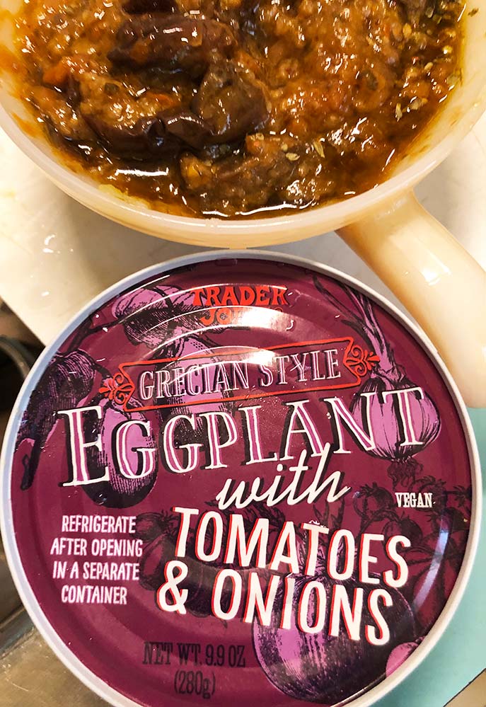 Trader Joe's Grecian Style Eggplant with Tomatoes Onions
