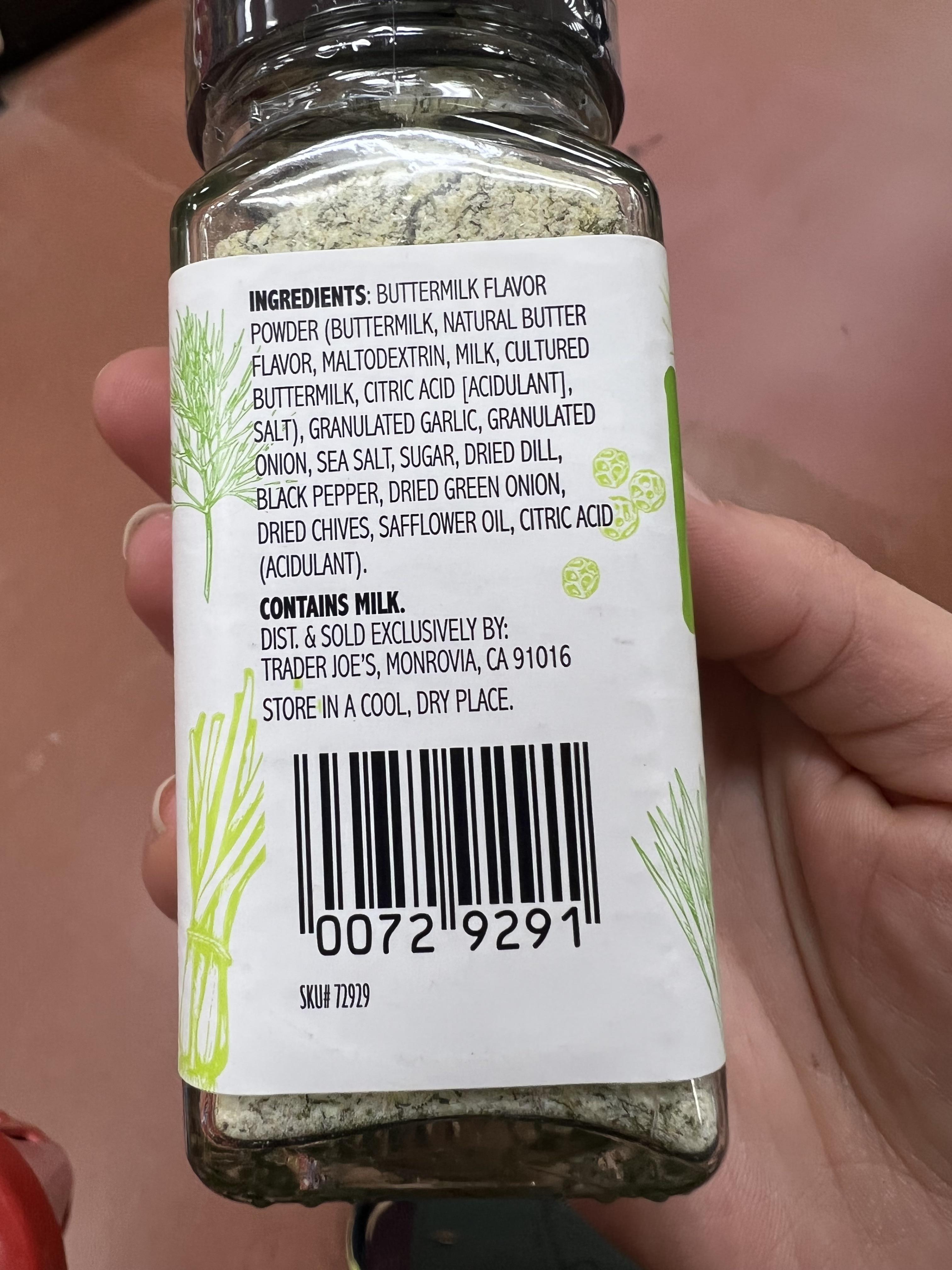 Trader Joes Ranch Seasoning Blend