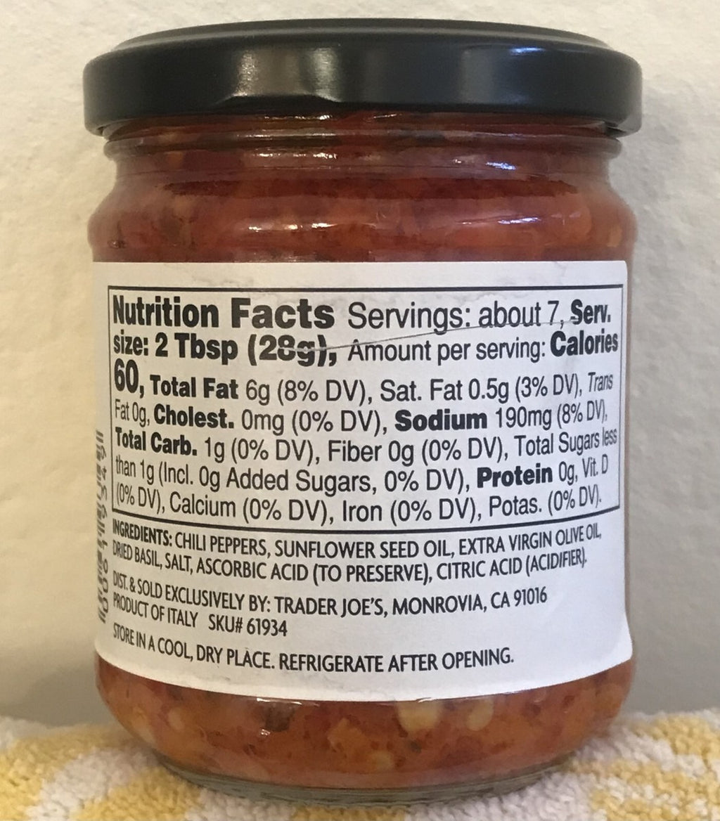 Trader Joe's Italian Bomba Hot Pepper Sauce