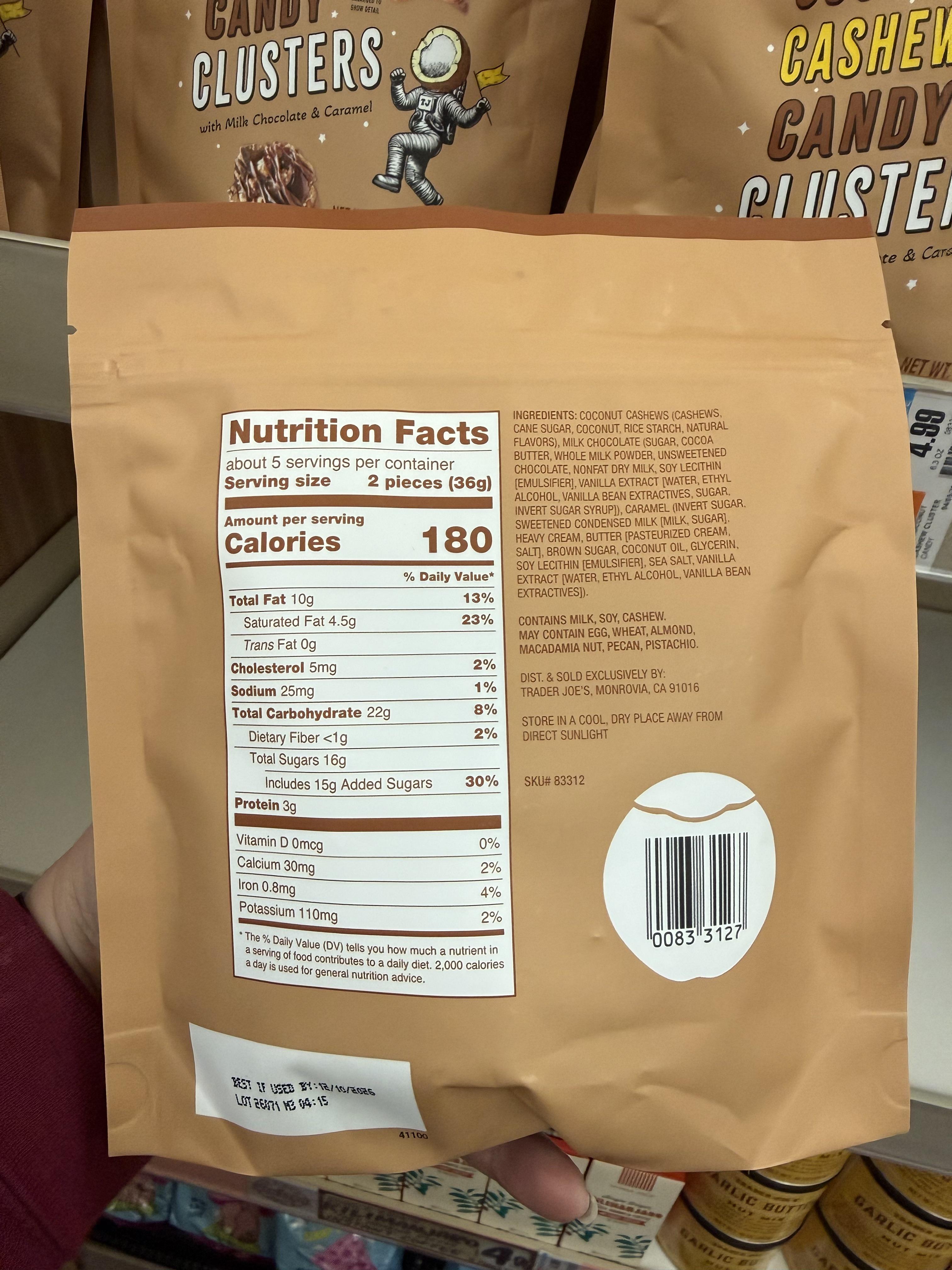 Trader Joe's Coconut Cashew Candy Clusters