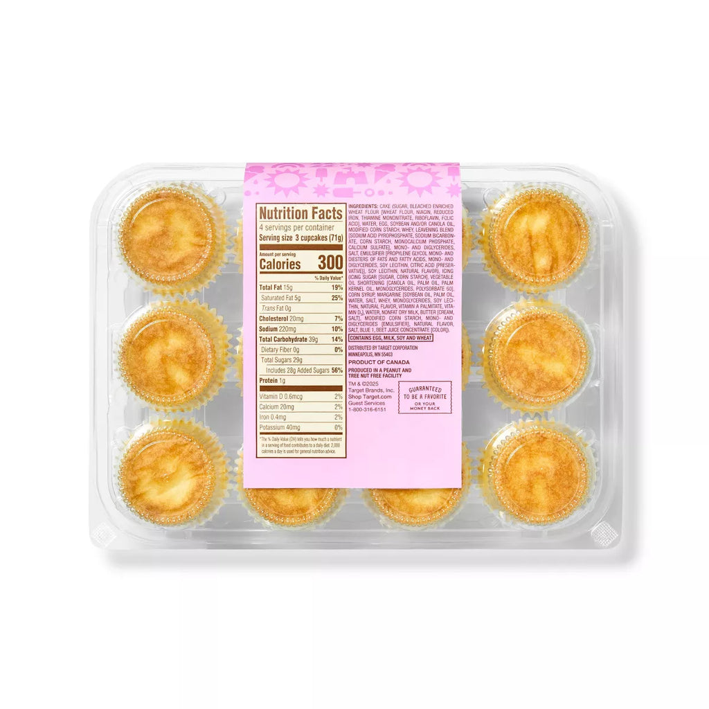 Unicorn Vanilla Mini Cupcakes - 10oz/12ct - Favorite Day Target