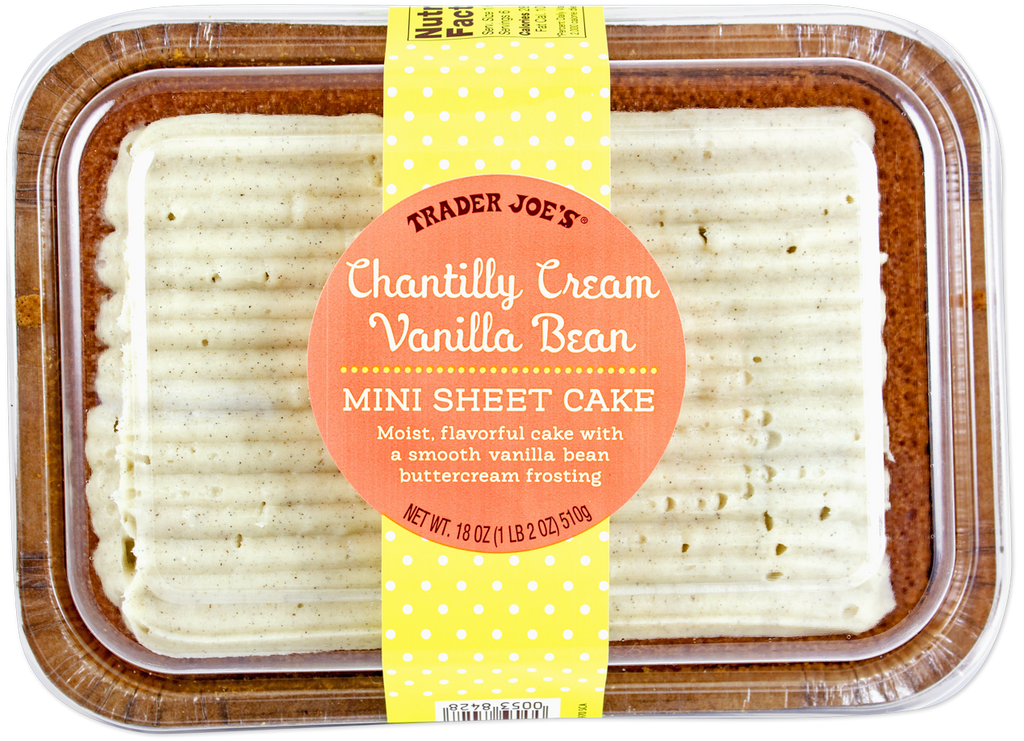 Trader Joe's Mini Sheet Cake - Vanilla Chantilly Cream Bean