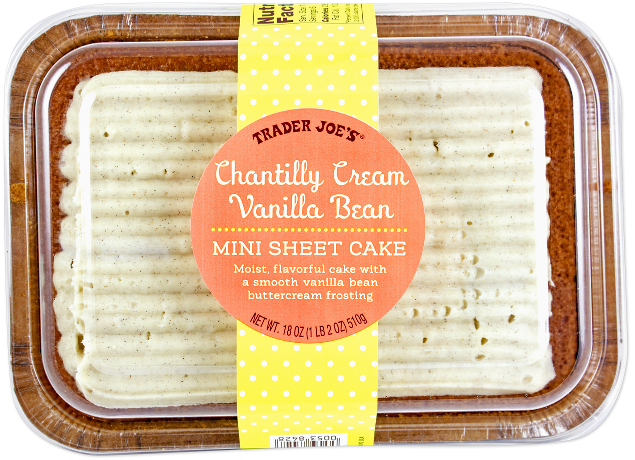 Trader Joe's Mini Sheet Cake - Vanilla Chantilly Cream Bean