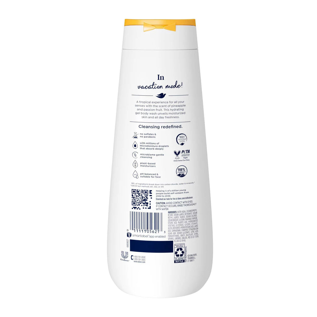 Dove Beauty Pineapple & Passion Fruit Body Wash - 20 fl oz