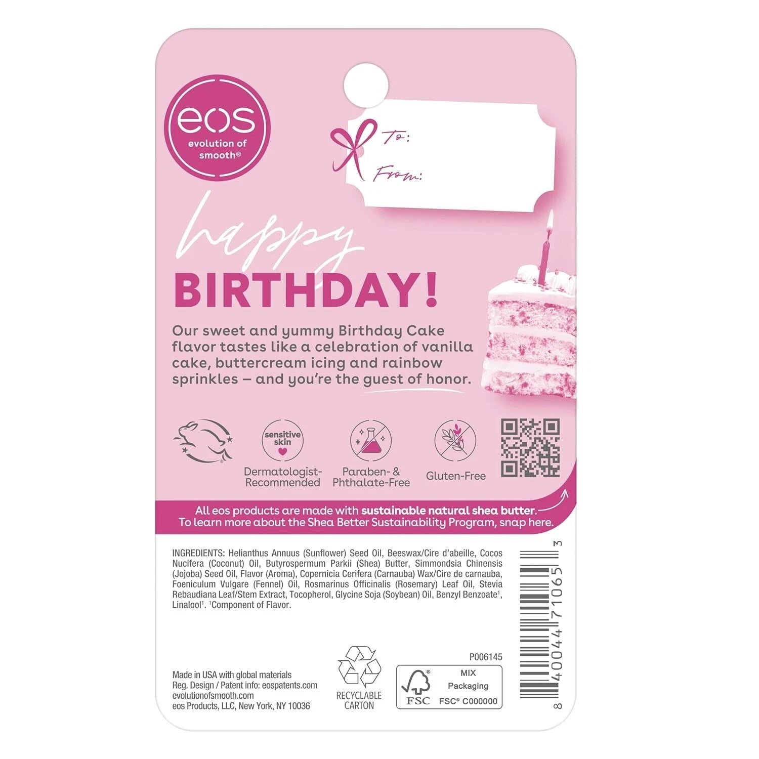 EOS Lip Balm Birthday Cake