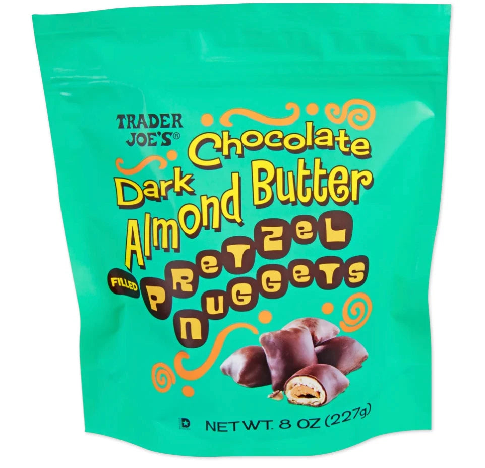 Trader Joes Dark Chocolate Almond Butter Pretzel Nuggets