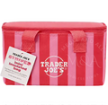 Trader Joe's Mini Insulated Summer Collection Tote - Striped Pink