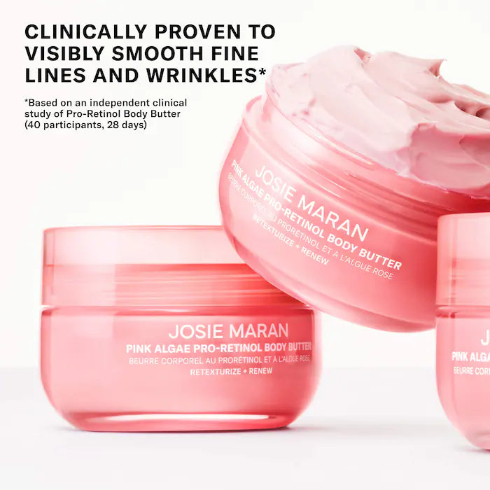 JOSIE MARAN  Pink Algae Pro-Retinol Body Butter for Anti-Aging and KP - 400ml