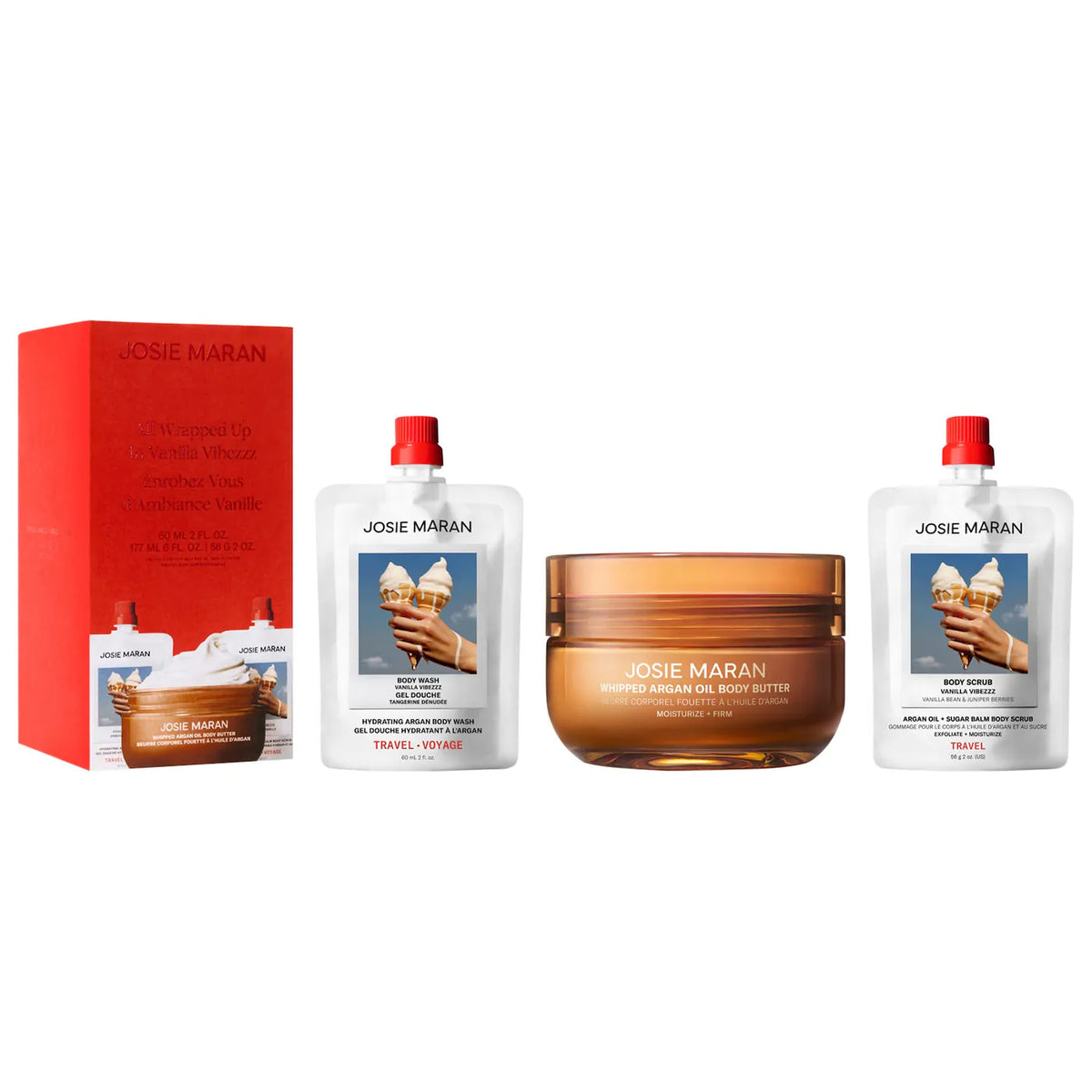 Josie Maran All Wrapped Up in Vanilla Vibezzz Set