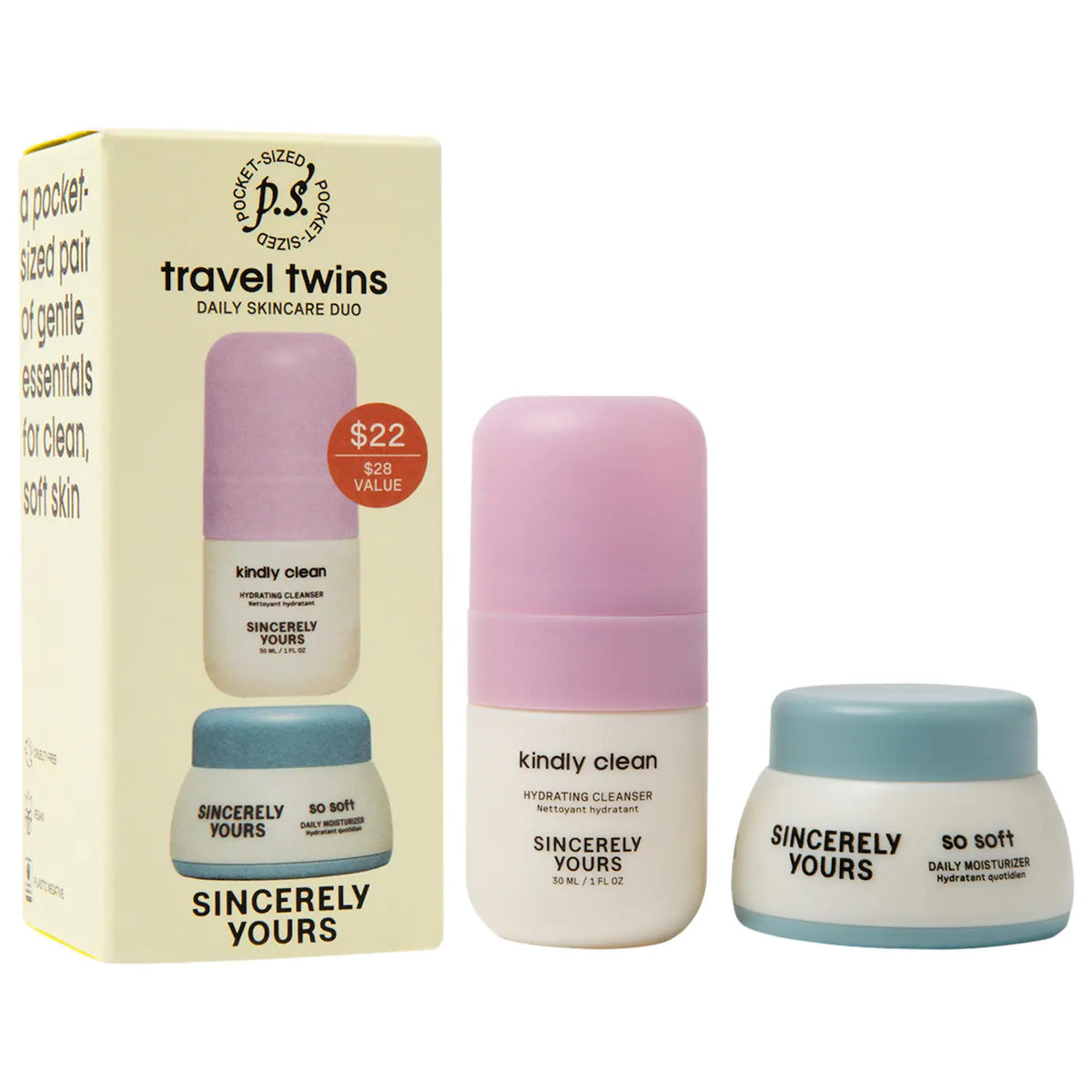 "Travel Twins" Mini Cleanser & Moisturizer Duo by Salish Matter