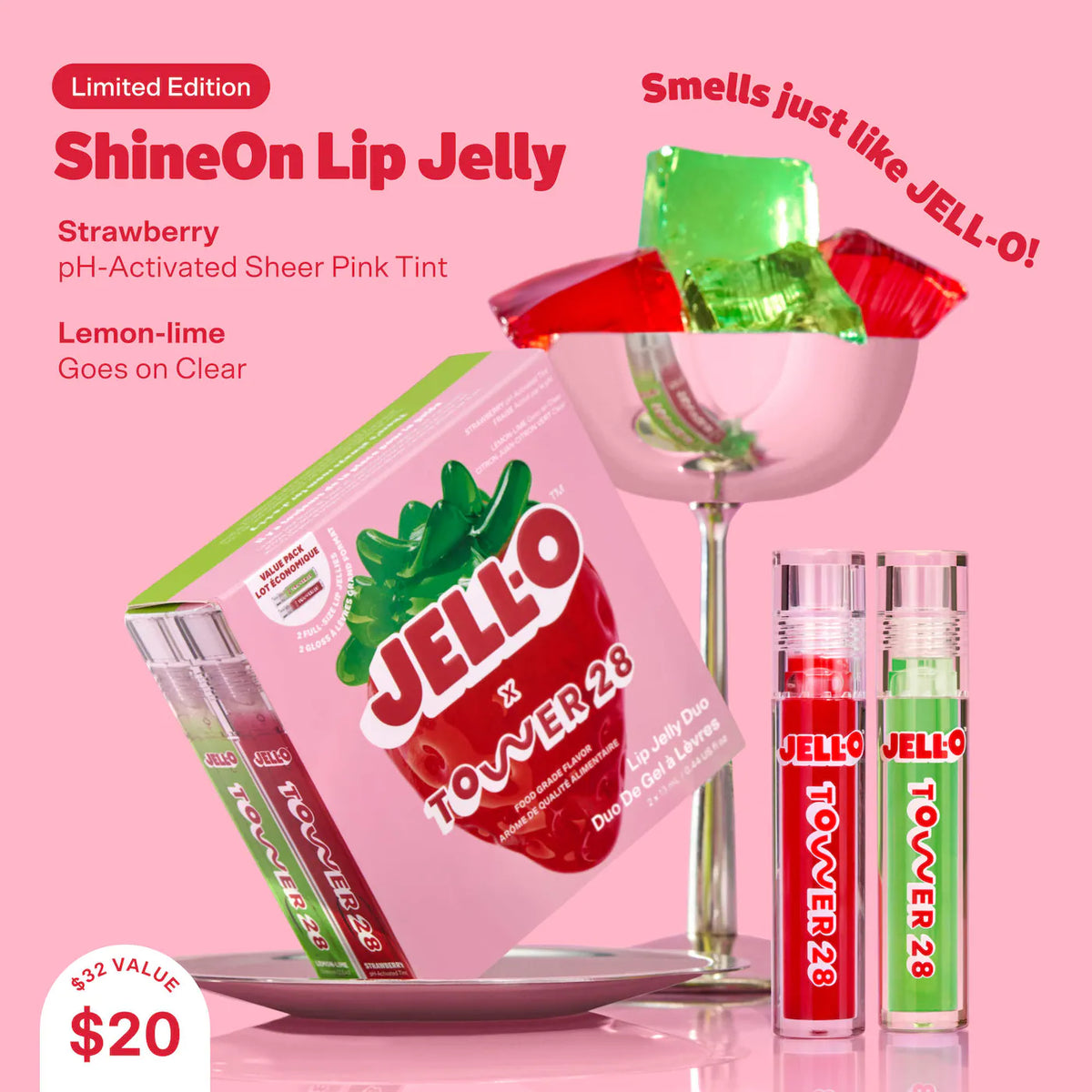 Jell O X Tower 28 Lip Jelly Lip Gloss Gift Set